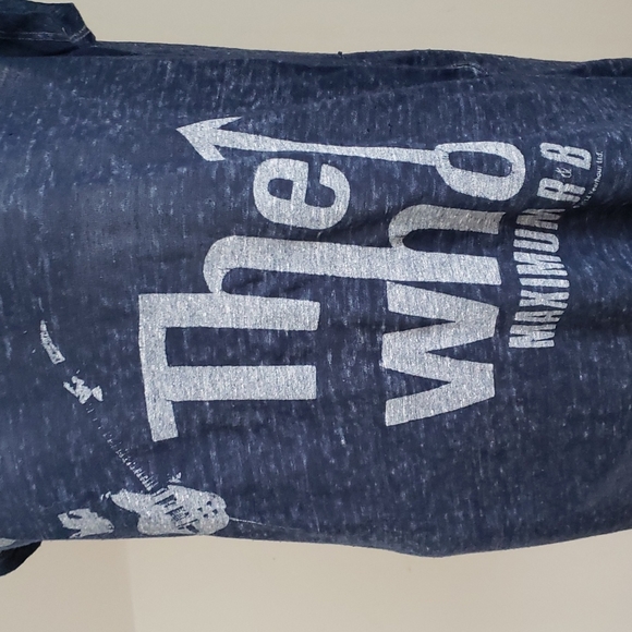 "The Who" Lucky Brand long top t-shirt, soft Heather blue, size M - Picture 6 of 12